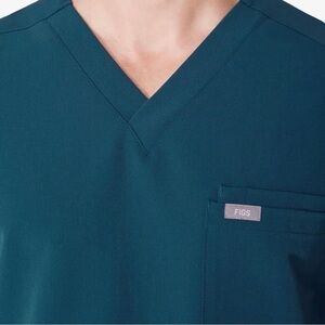 Figs Men Blue Scrub Shirt